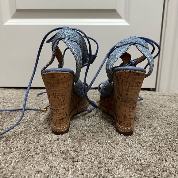 EFE Blue Wedge Heels Size EU 37 - Picture 5 of 12